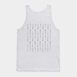 Simple Cool Neutral Colors Boho Line Art Pttern Tank Top